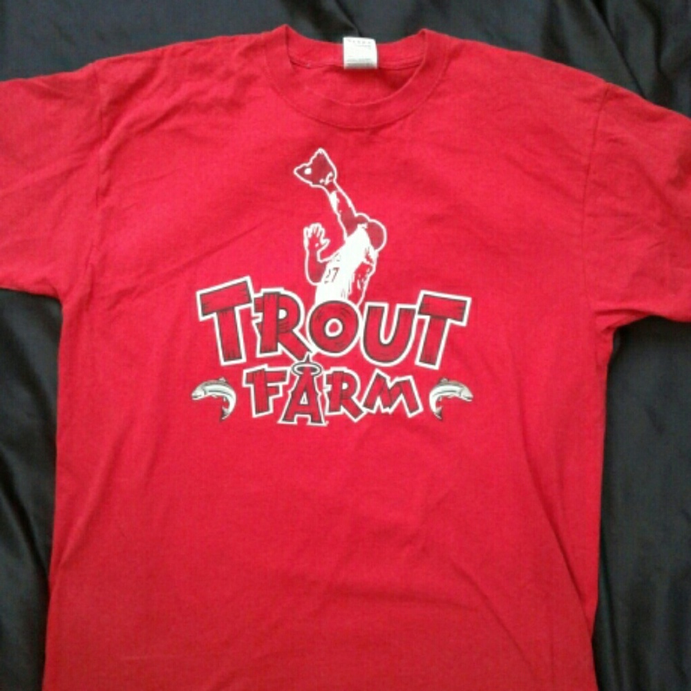 ⚾ 'Trout Farm' Mike Trout tee, Mens XL - Picture 3 of 4